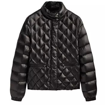 Пуховик Massimo Dutti Down And Feather Filling, черный