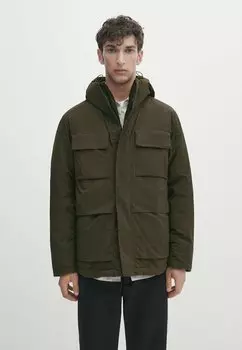 Пуховик Massimo Dutti, хаки