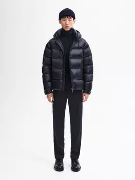 Пуховик Massimo Dutti, синий