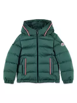 Пуховик Merary с логотипом Moncler Enfant, зеленый