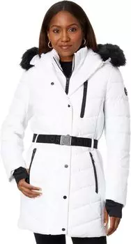 Пуховик Michael Kors Belted Active Puffer A421168C, белый
