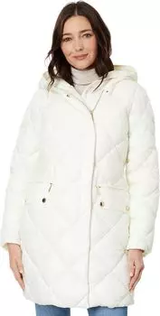 Пуховик Michael Kors Hooded Long Quilt Puffer M426079C68, цвет Bone
