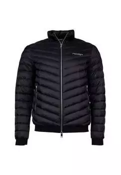 Пуховик - микрофибра с логотипом и принтом Armani Exchange, черный