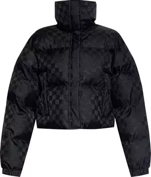 Пуховик MISBHV Monogram Jacquard Puffer Coat 'Black', черный