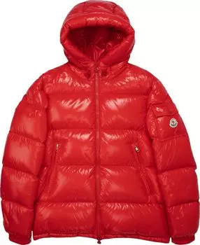 Пуховик Moncler Ecrins Shiny Puffer Jacket 'Red', красный
