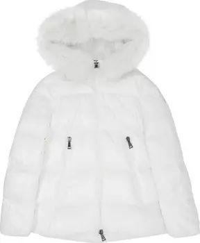Пуховик Moncler Laiche Zip Up Puffer Jacket 'White', белый