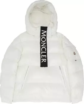 Пуховик Moncler Maury Shiny Puffer Jacket 'White', белый