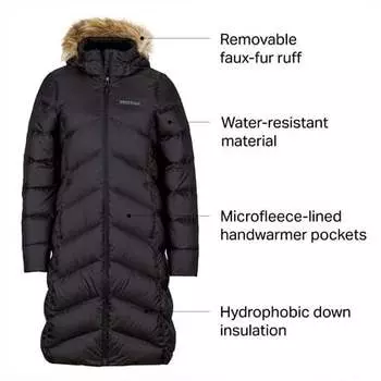 Пуховик Montreaux женский Marmot, черный