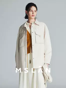 Пуховик Mslan зимний, песочный