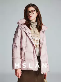 Пуховик Mslan зимний, розовый