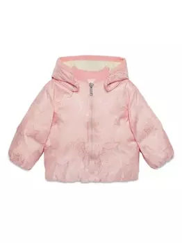Пуховик Multistar с капюшоном Gucci Kids, розовый