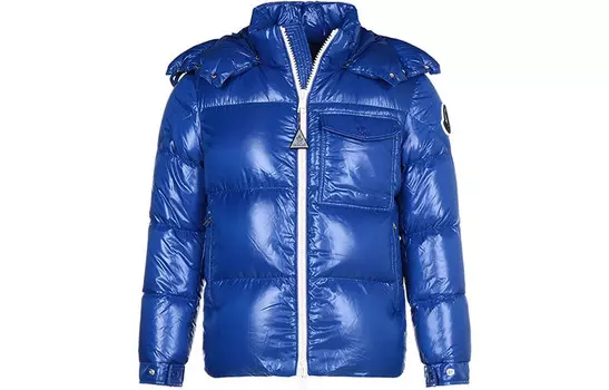 Пуховик мужской электрический синий Moncler