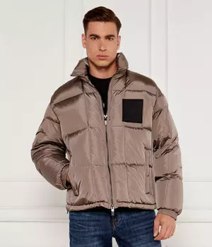 Пуховик мужской Armani Exchange блестящий, коричневый
