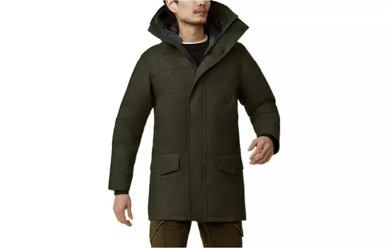 Пуховик мужской армейский зеленый Canada Goose, зеленый