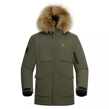 Пуховик мужской авокадо зеленый Halti