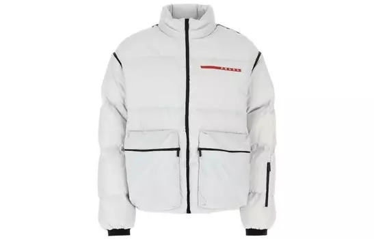 Пуховик мужской белый Prada, белый