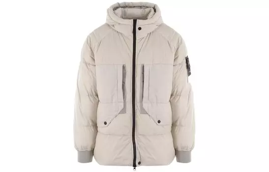 Пуховик мужской белый Stone Island, белый