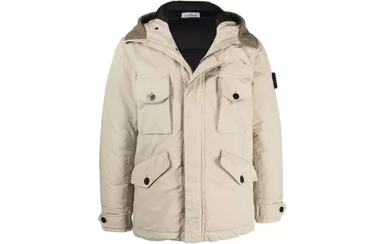 Пуховик мужской бежевый Stone Island, бежевый