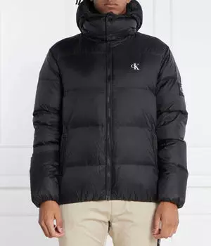 Пуховик мужской Calvin Klein Jeans утепленный с капюшоном, черный
