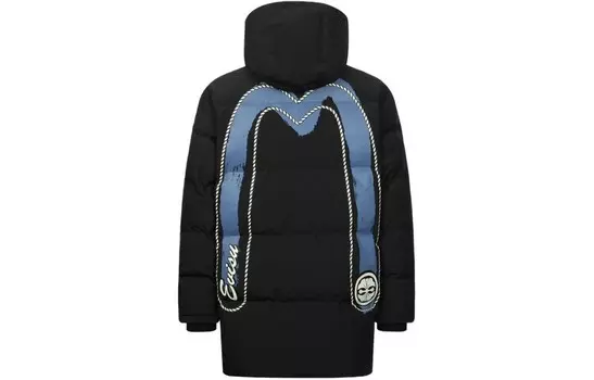 Пуховик мужской черный Evisu, черный