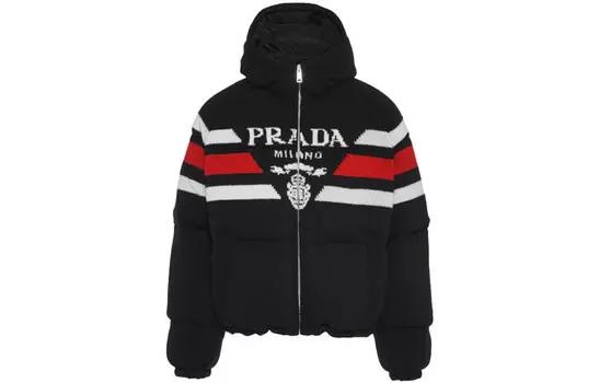 Пуховик мужской черный Prada, черный