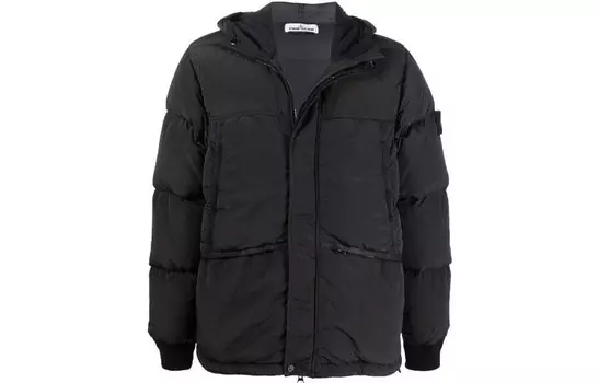 Пуховик мужской черный Stone Island, черный