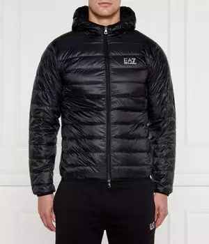 Пуховик мужской Ea7 Regular Fit на молнии, черный