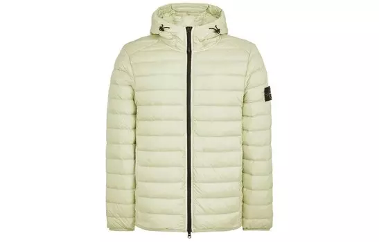 Пуховик мужской фисташковый зеленый Stone Island, зеленый