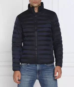 Пуховик мужской Guess Jeans короткий с воротником-стойкой, синий