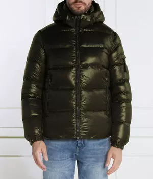 Пуховик мужской Hetrego зимний с капюшоном, зеленый