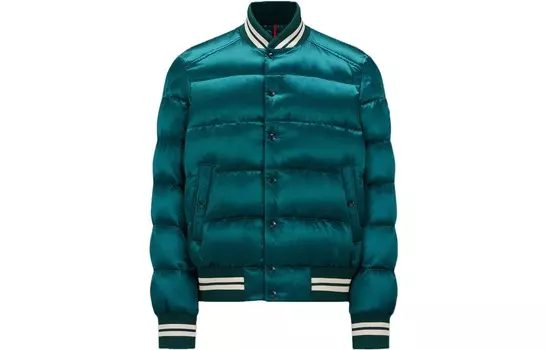 Пуховик мужской изумрудно-зеленый Moncler