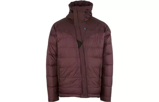 Пуховик мужской Klattermusen с высоким горлом, амарант красный