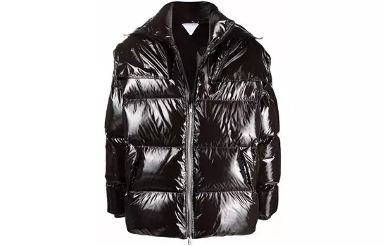 Пуховик мужской коричневый Bottega Veneta, коричневый