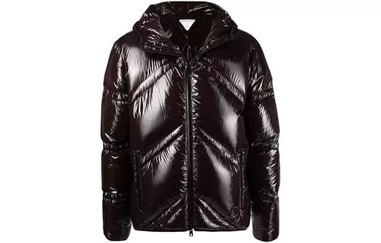 Пуховик мужской коричневый Bottega Veneta, коричневый
