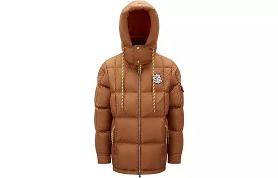 Пуховик мужской коричневый Moncler