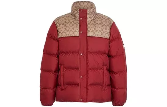 Пуховик мужской красный Coach, красный