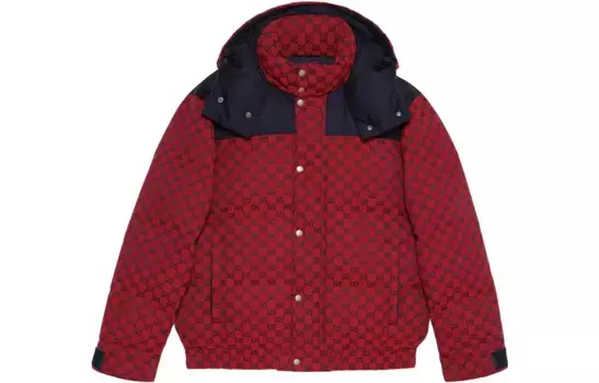 Пуховик мужской красный Gucci, красный