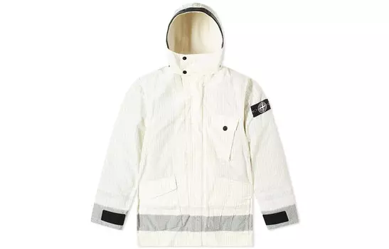 Пуховик мужской кремовый Stone Island, кремовый