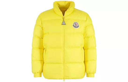 Пуховик мужской лимонно-желтый Moncler