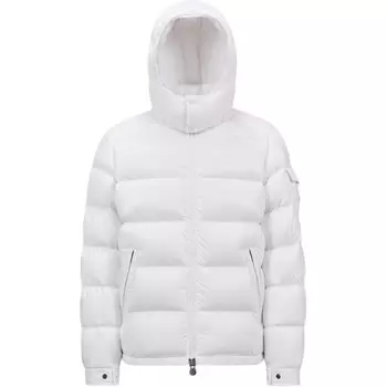 Пуховик мужской Maya Moncler с капюшоном, белый