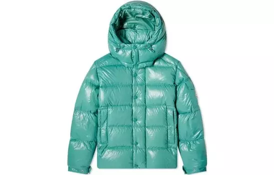 Пуховик мужской мятно-зеленый Moncler