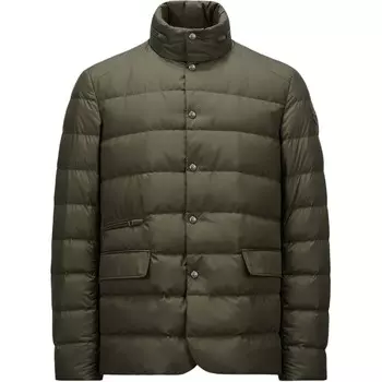 Пуховик мужской оливково-зеленый Moncler