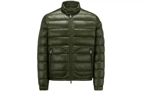 Пуховик мужской оливково-зеленый Moncler