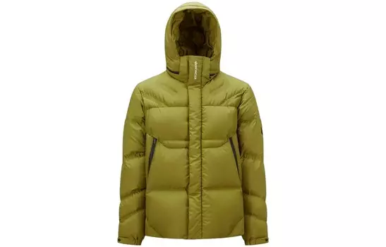 Пуховик мужской оливково-зеленый Moncler