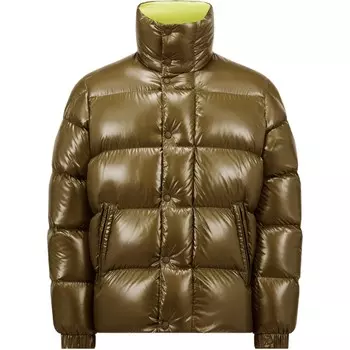 Пуховик мужской оливково-зеленый Moncler