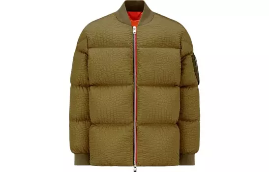 Пуховик мужской оливково-зеленый Moncler