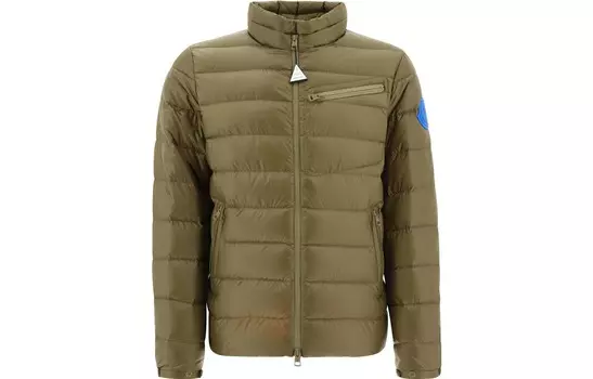 Пуховик мужской оливковый Moncler, оливковый