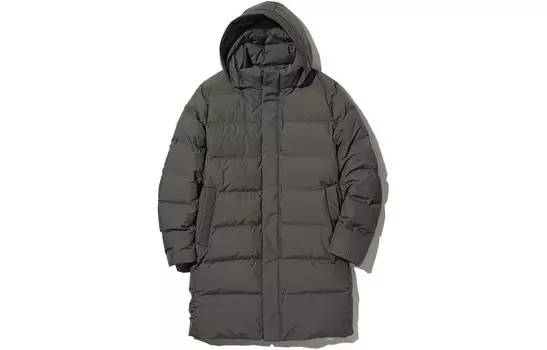 Пуховик мужской оливковый Uniqlo, оливковый