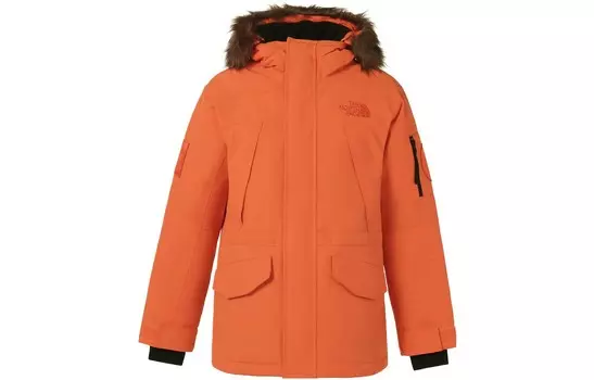 Пуховик мужской оранжевый The North Face, оранжевый