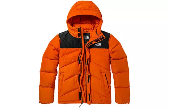 Пуховик мужской оранжевый The North Face, оранжевый